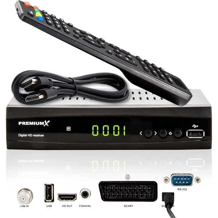 PremiumX 531C Receptor DVB-C Full HD (1080p) Con HDMI, SCART, USB Y Reproductor Multimedia - Ideal Para TV Por Cable