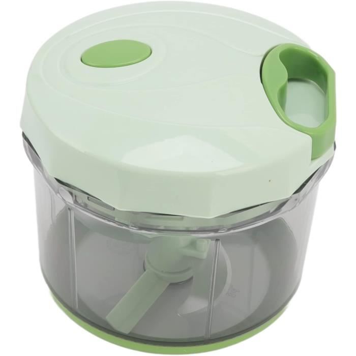 Hachoir Manuel à Ail et Légumes - Gadget de Cuisine Multifonction avec Lame en Acier Inoxydable 304 pour Hacher Ail, Oignons, Gingembre et Viande / Nettoyage Facile Design ABS+PC / 3.8x4.14 Pouces