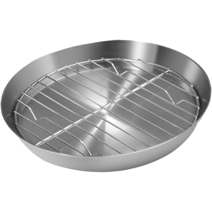 Puupaa Ensemble Plaque De Cuisson Inoxydable Avec Grille De Refroidissement - Plats à Rôtir Carrés Pour Dinde, Barbecue, Gâteaux Et Plus