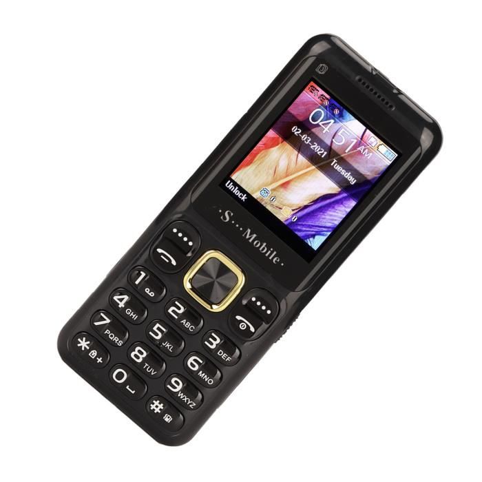 Téléphone portable DUOKON W23 - 2G - Grand haut-parleur - Clavier à grosses touches - Batterie 2500mAh - Blanc