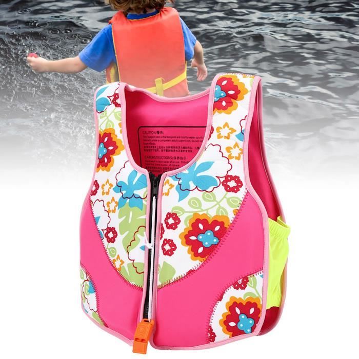 Meilleurs prix pour Accessoire flottant de gilet de sauvetage de sécurité convient aux enfants âgés de 8 à 10 ans poids 15-30 kg(rose)-LEK
