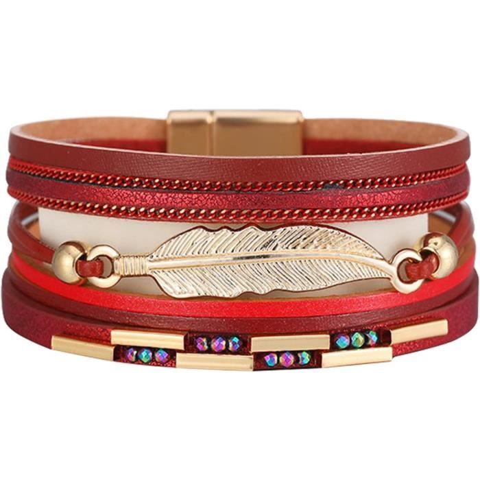 Bracelet En Cuir Synthétique Tressé Style Guitare - Motif Rétro Punk Rock - Multicouches, Empilable - Pour Hommes, Musiciens, Cadeau