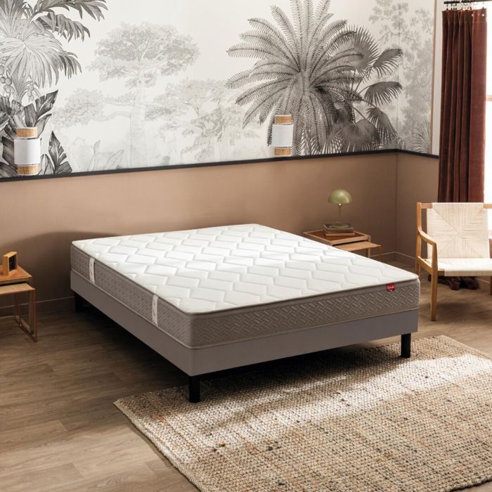 Ensemble sommier et matelas 140x190 cm ressorts ensachés ferme Epeda Itinéraire