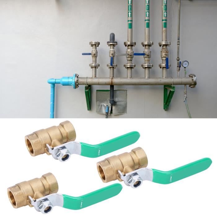 Robinet Vanne à Bille Jardin - Double Entrée 1/2 X 3/4 X 3/4 BSP - Sortie Usine