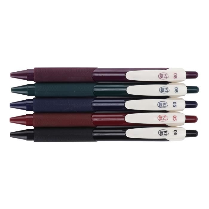 Roise-Ensemble de stylos gel rétractables, stylo à bille à encre