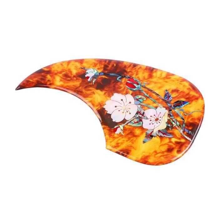 Protecteur Pickguard Guitare Folk/Acoustique – Bouclier Anti-Rayures Rouge/Noir Élégant 41 Pouces
