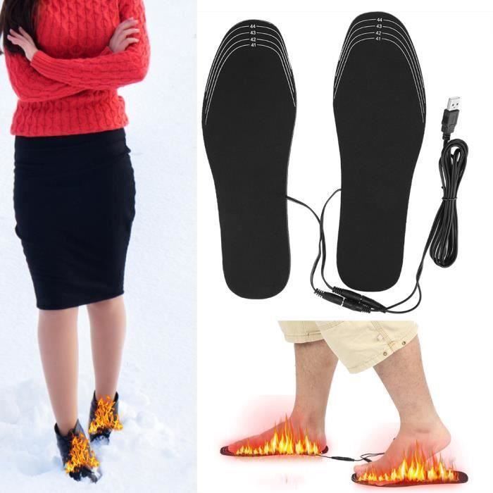 Semelles Chauffantes Rechargeables USB – Découpables, Chauffent En 2 Min, Parfaites Pour Le Ski, La Moto Ou La Randonnée (tailles 41-42)