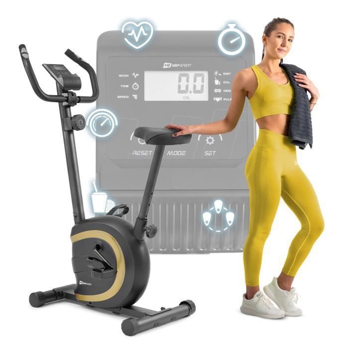 HOP SPORT Velo d appartement Masse d inertie 5 kg 8 Niveaux de resistance magnetique Velo fitness HS 015H Vox Max. 120 kg