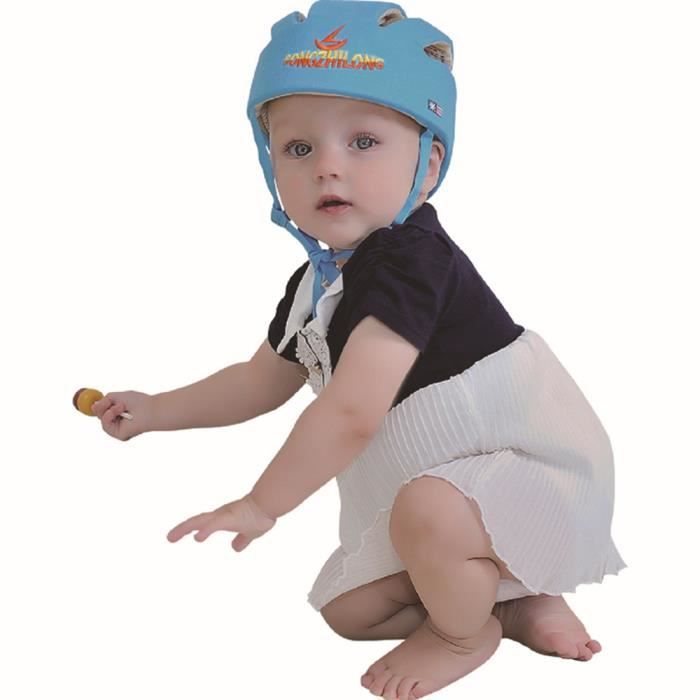 Casque De Bebe Protecteur Reglable Pour Marche Securite Ramper D Enfants Protege Front Anti Choc Protection De Tete En Bleu Cdiscount Puericulture Eveil Bebe