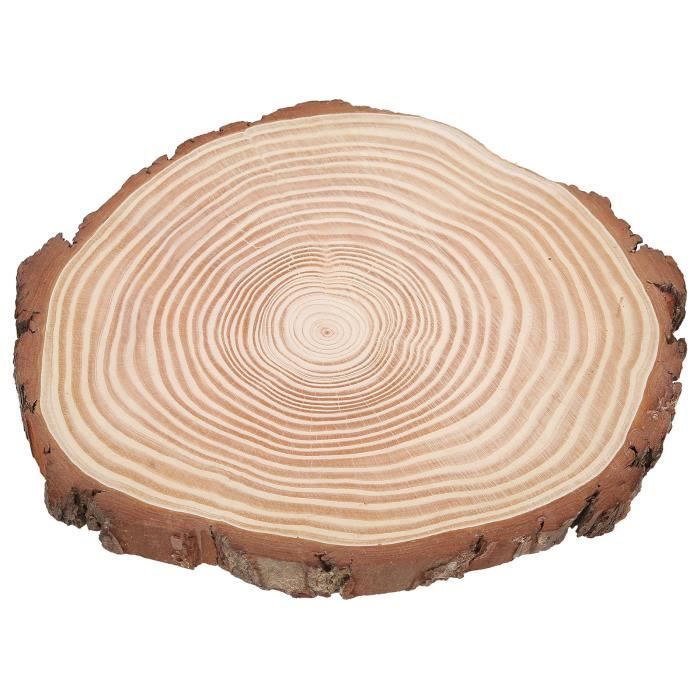 Ilauke 30Pcs Rondin De Bois Naturel 8-9cm,Tranche De Bois Pré-percé
