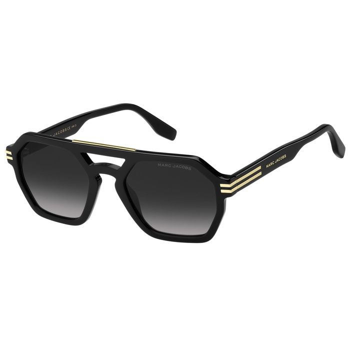 Lunettes de soleil homme Marc Jacobs MARC 587 S Noir Gris Carre Acetate Protection 3 Chic