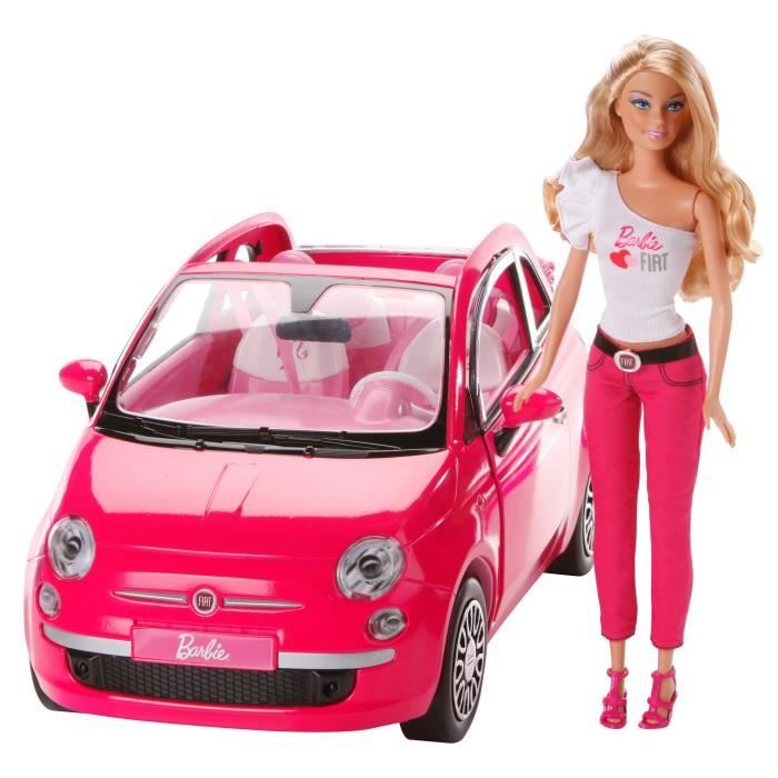 Barbie et sa Fiat 500 BARBIE prix pas cher