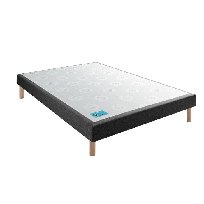 Sommier tapissier Pencil ferme gris anthracite - Merinos 140x190 Sommier tapissier Pencil ferme gris anthracite - Merinos 140x190