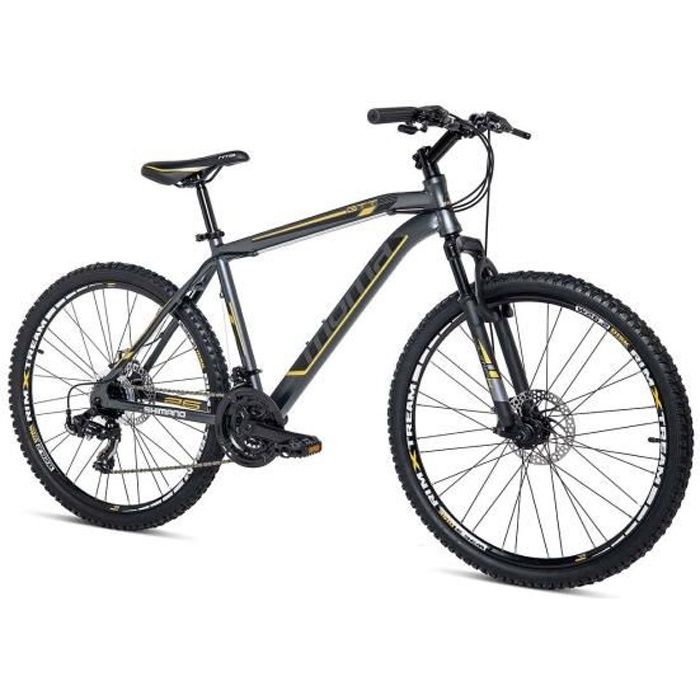Velo VTT MOMA BIKES GTT 26 Aluminium SHIMANO 24 Vitesses Freins a disques Suspension avant Taille L XL Cdiscount Sport