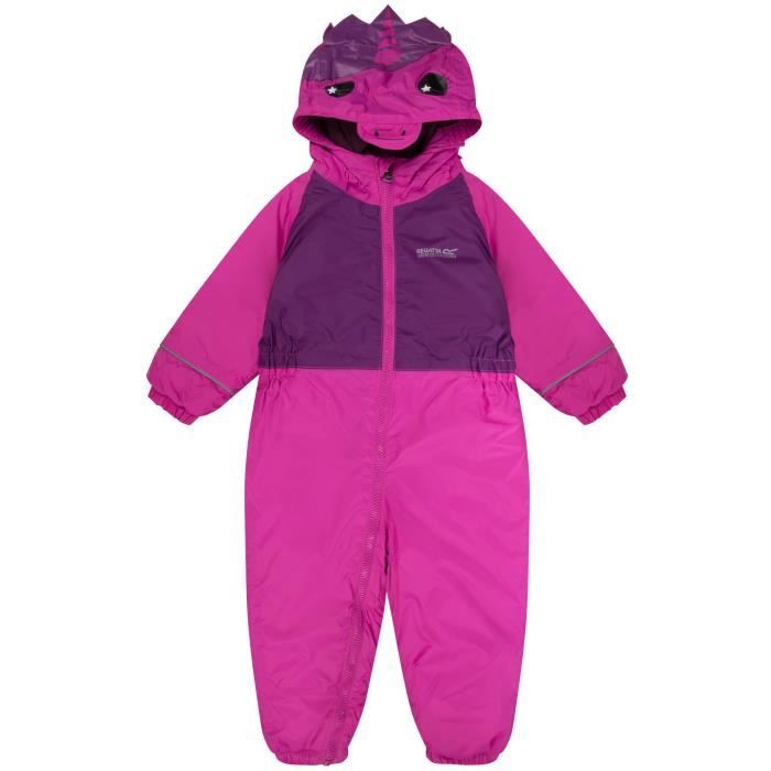 Regatta Mudplay Ii Combinaison De Pluie Bebe Et Enfant Unisexe Rose Violet Cdiscount