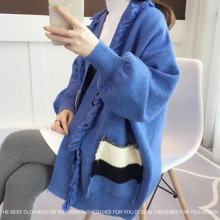 Cardigan femme à rayures, nouvelle collection automne VITATA