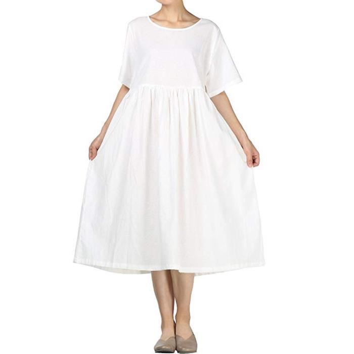 robe lin coton femme