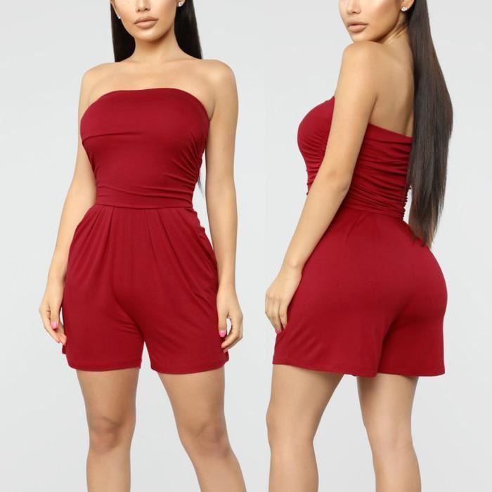 Tailleur Femme Pour Mariage Grande Taille Combinaison Été Femme Allegra K - Sans Manches Col Ras Du Cou Pantalon Large - Tenue Décontractée Et Habillée Combinaison Pantalon Large