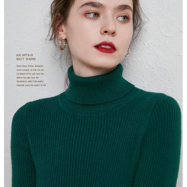 Pull vert hot sale foncé femme