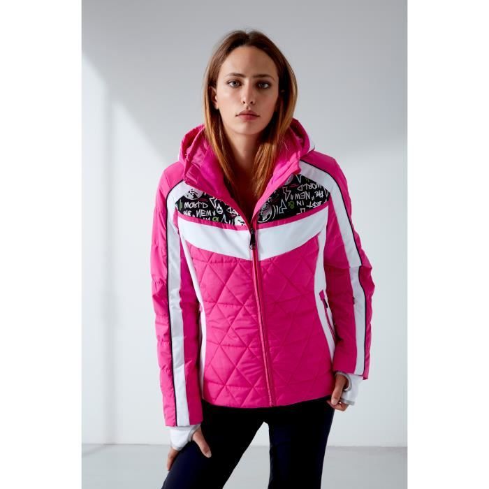 Veste Matelass e Poivre Blanc 1004 Graffiti Mega Pink Femme