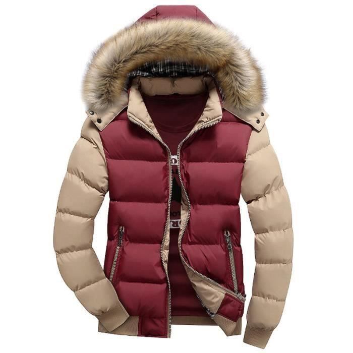 Doudoune avec fourrure best sale homme