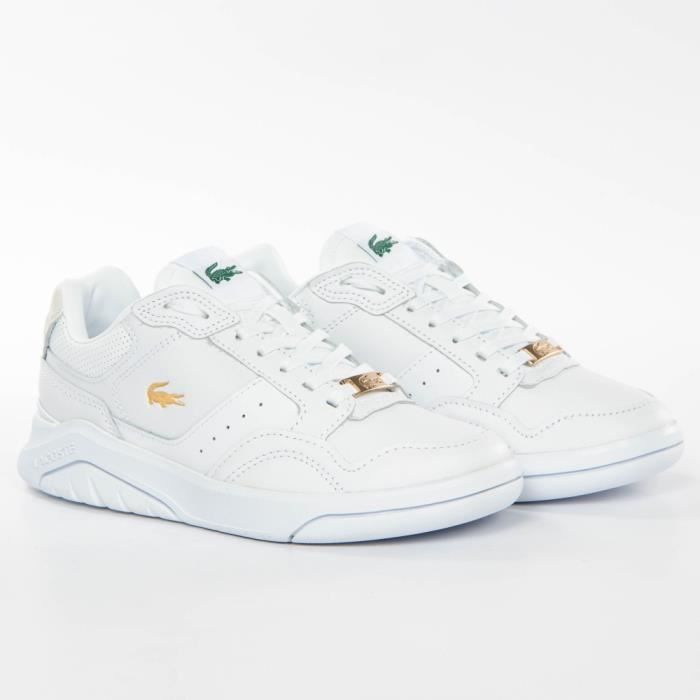 Basket Lacoste Game advance luxe Blanc Femme Blanc Cdiscount