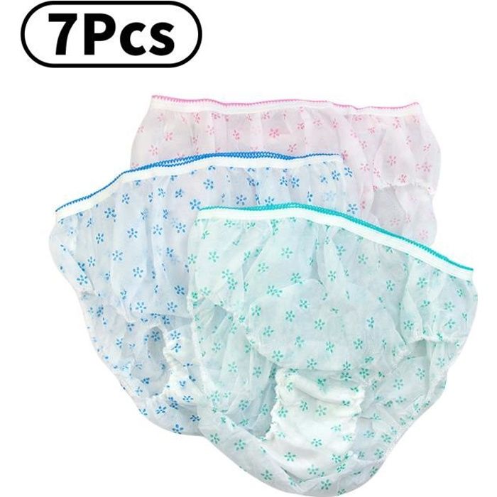 YOOJIA 7pcs Culotte Jetable Femme Enceinte Slip Jetable Grossesse sous  Vêtement Maternité Underwear M-3XL Multicolore - Cdiscount Prêt-à-Porter