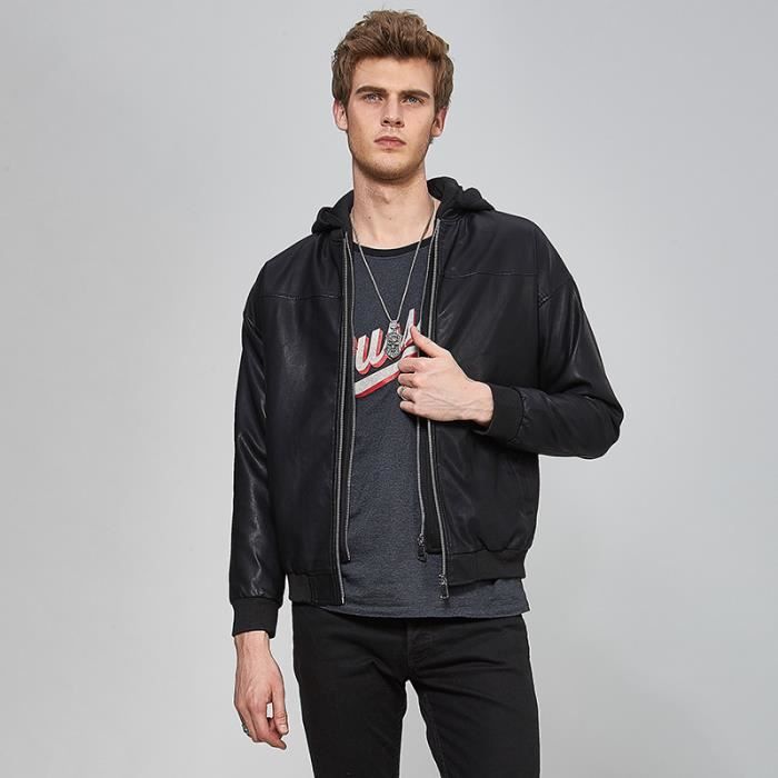 Blouson moto deals capuche