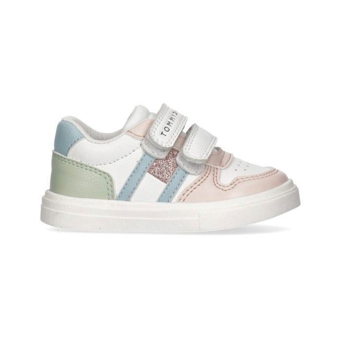Tommy Hilfiger TOMMY HILFIGER - Baskets à scratchs - blanche - Blanc - 27 - Filles