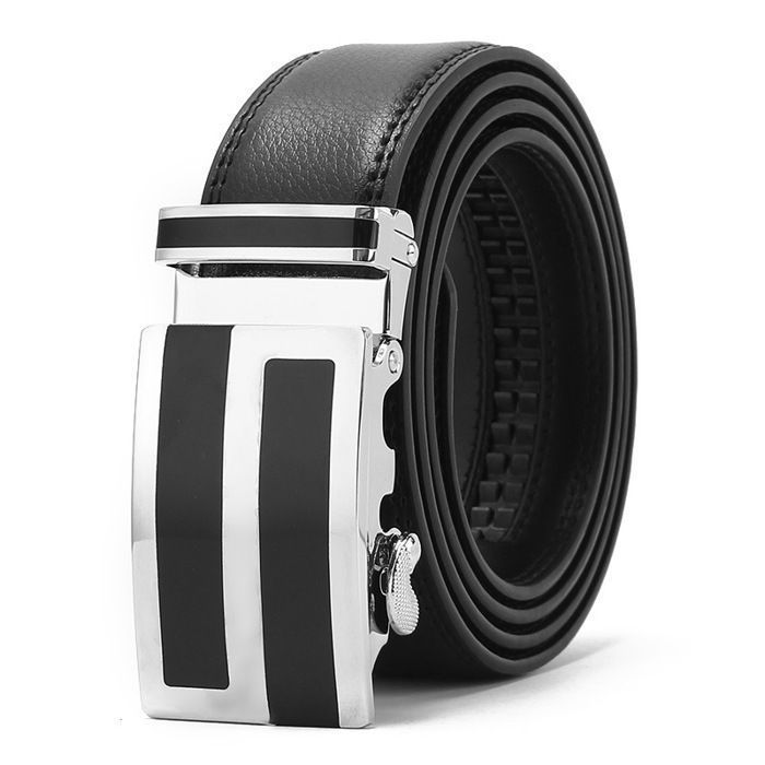 Ceinture Homme KUULIMEE - Cuir Véritable - Boucle Automatique Cliquet - Ajustable