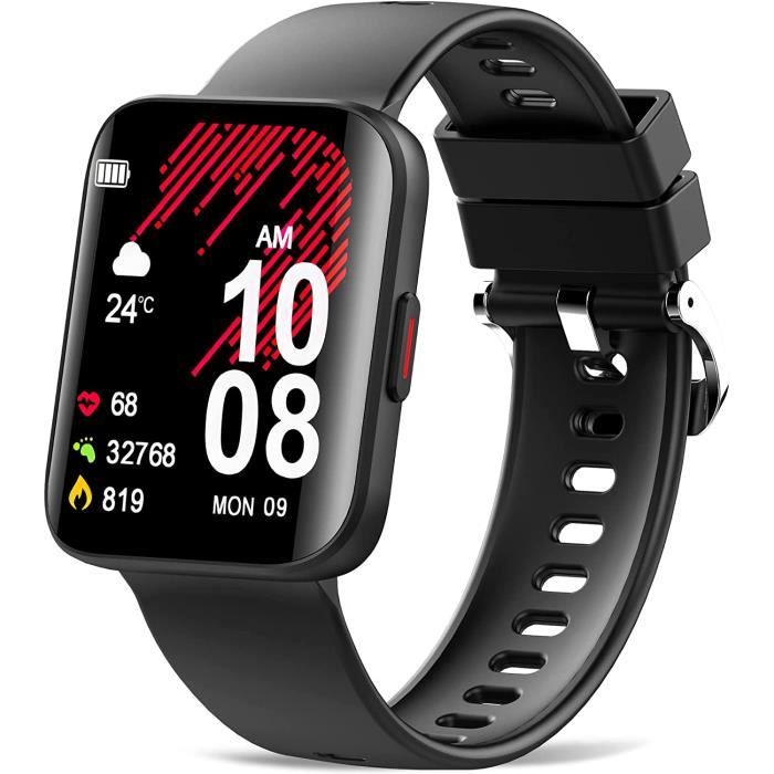 Montre Connectée Homme Femmes, 1.69 Smartwatch Sport Kuizil avec Moniteur  de fréquence Cardiaque, Sommeil, SpO2, Podomètre, Etanch - Cdiscount  Téléphonie