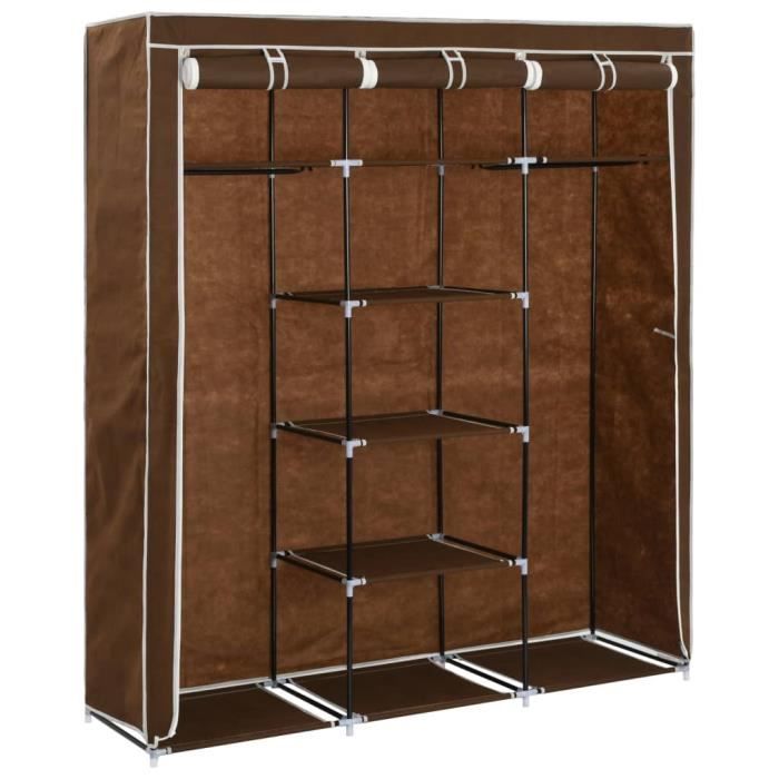 Omabeta Armoires Armoire avec compartiments et barres Marron