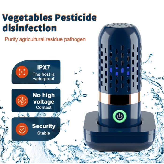 Machine à Laver Fruits Et Légumes Portable Rechargeable - Purifie Par électrolyse, étanche IPX7, Utilisation USB