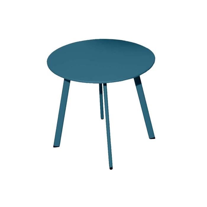 table basse de jardin en acier massai 40 cm bleu bleu