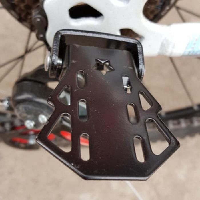 Pédales Arrière Plates En Métal Pour Vélo - Repose-pieds Pliables, Dégagement Rapide, 11,2 X 3,7 Cm