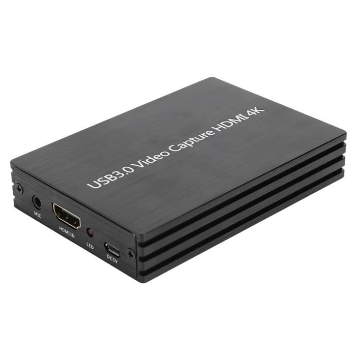 Carte De Capture Vidéo HDMI 4K USB 3.0 – Sans Délai, Avec Micro Et Loop-out Pour Streaming PS5, Xbox, PC