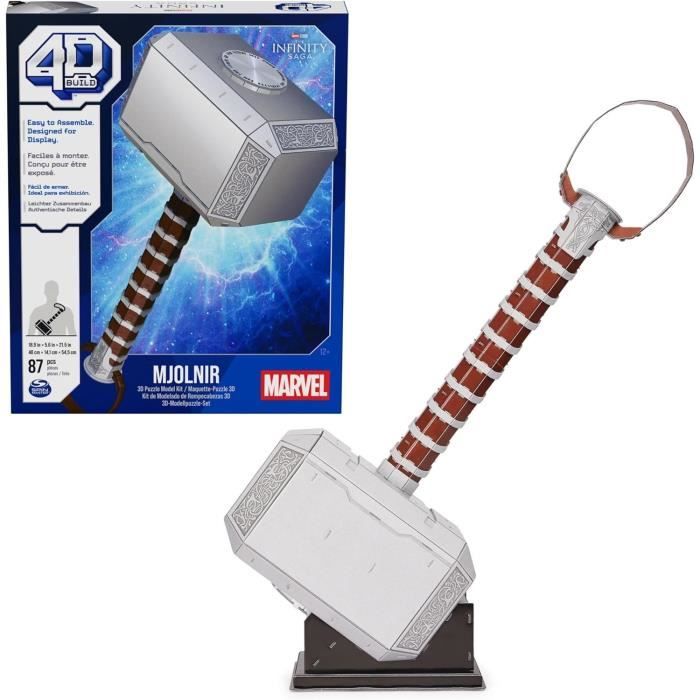 marvel - marteau de thor - maquette 4d à construire