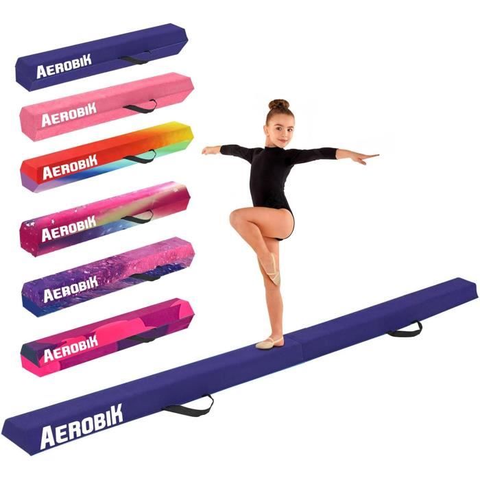 Poutre De Gymnastique Pliable GOPLUS 210cm – Antidérapante, Surface En Daim, Pour Enfants Et Adultes