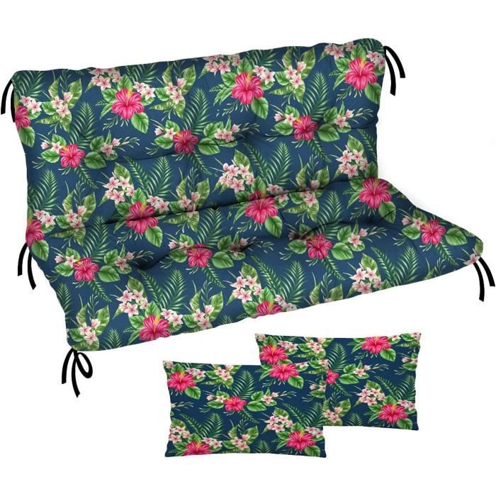 Imperméable Coussin De Chaise De Jardin Avec Dossier Extérieur/Interieur Lavables Et Dehoussable Coussin à Dossier Haut Pour Chaise Fauteuil De Jardin Galette De Chaise Exterieur Avec Dossier(B4