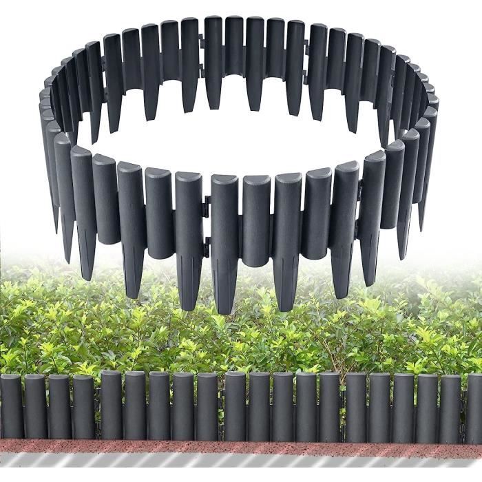Bordure De Pelouse En Plastique 2,8 M Aspect Bois Bordure De Lit