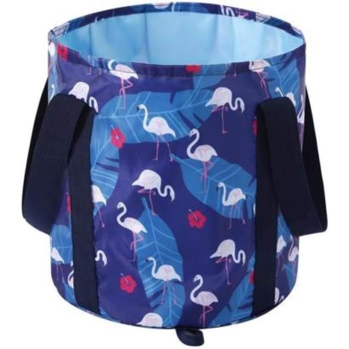 Seau pliable de 5 gallons, seau de pêche pliable portable multifonctionnel, seau de lavage pliable, récipient d'eau pour la pêche, le camping, le jardinage (couleur : vert