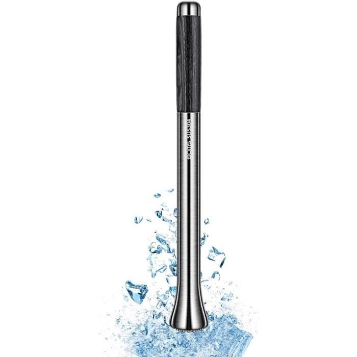 Pilon à Cocktail En Inox 25,5 Cm | Pour écraser Fruits, Herbes, Glaçons | Poignée Ergonomique | Facile à Ranger | Perfect Pour Bar Maison
