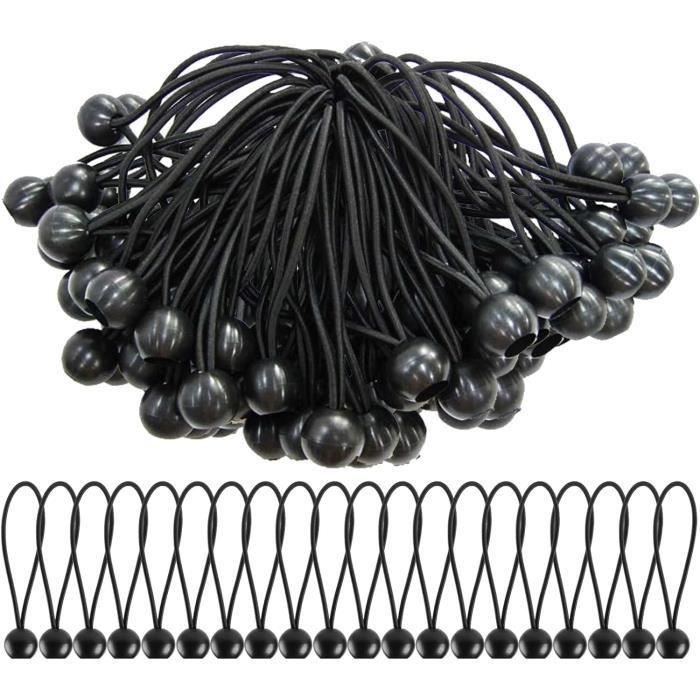 élastiques Tendeurs Boules Plastique Tente Trampoline Lot De 30 Tendeurs Élastiques Avec Boules - Sandow Blanc Pour Bâches, Tentes Et Trampolines - Fixation Rapide Tendeur élastique Bâche