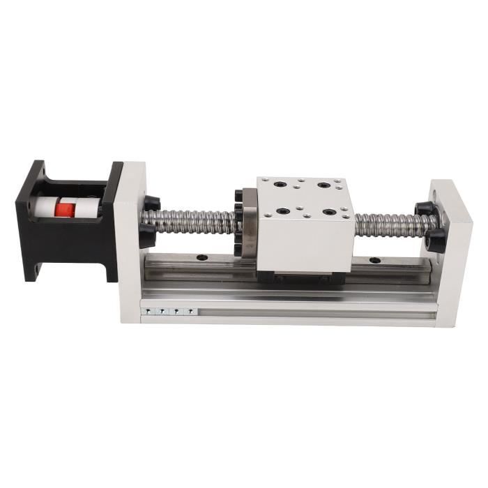 Table Coulissante Linéaire CNC Manuelle 1605 – Guidage à Billes, Charge 50 Kg, Course 100-700 Mm