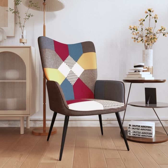 SALE 2024 Fauteuil Salon JMS - Chaise de relaxation - Patchwork Tissu 8 55 Kg 9659