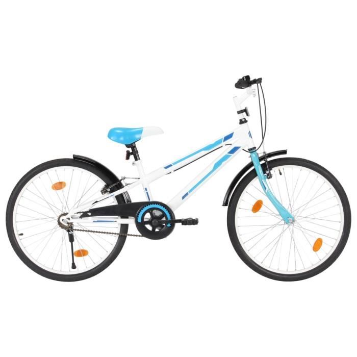 (92184)Vélo pour enfants 24 pouces Bleu et blanc