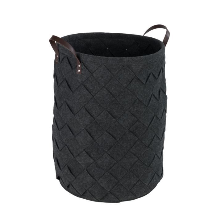 Paniers à Linge En Feutre Épais 75L - Corbeille Rectangle Pliable Avec Poignées - 5 Tons