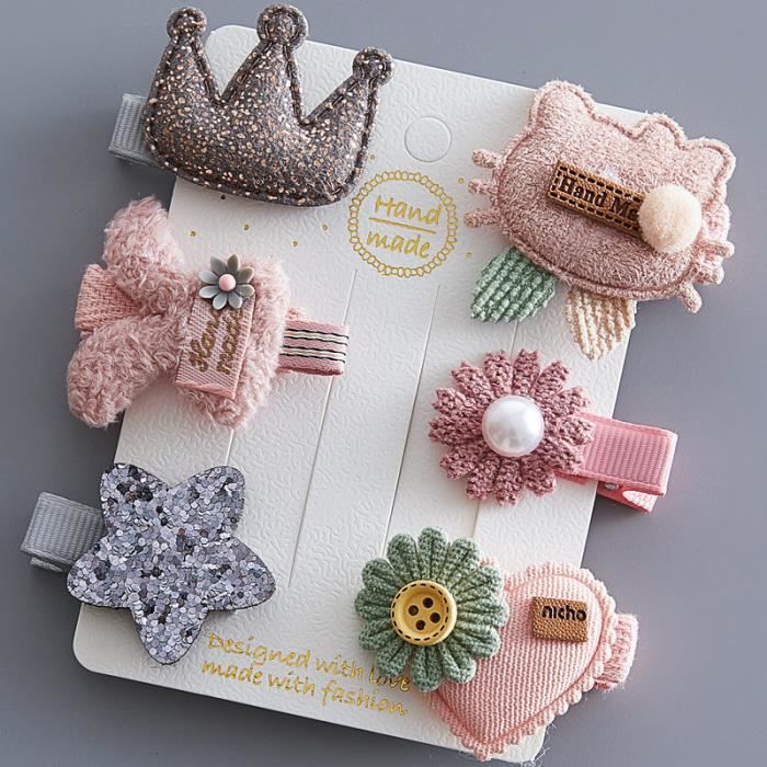 Healvian - Lot De 12 Pinces à Cheveux Enfants/femmes - Mini Chapeaux, Fleurs, Plumes - Accessoires Cheveux Mignons, Matériau EVA