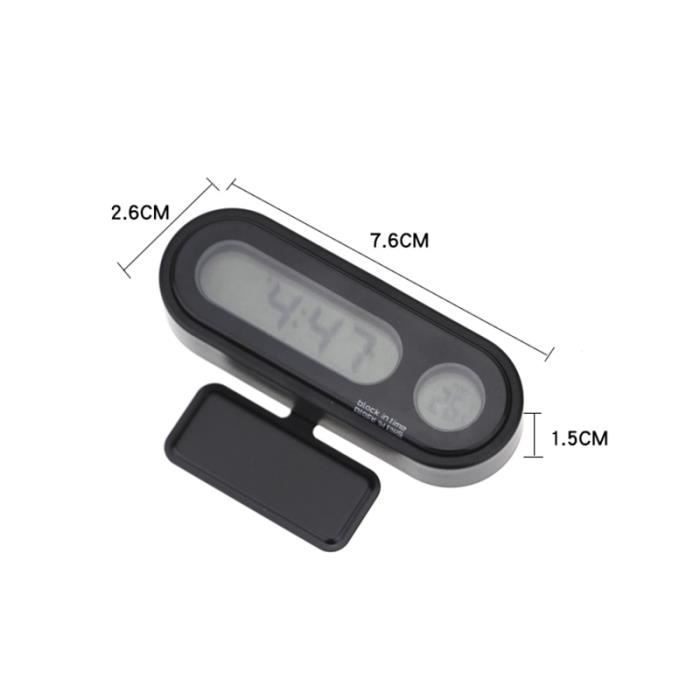 Horloge Numérique Tactile Pour Voiture - Affichage LED 46mm, Luminosité Réglable - Pour Tableau De Bord, Maison, Bureau - 4