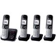 PANASONIC - KXTG6824FRB - Téléphone numérique sans fil - Répondeur - 120 numéros - Affichage Lcd - Gris et noir-1